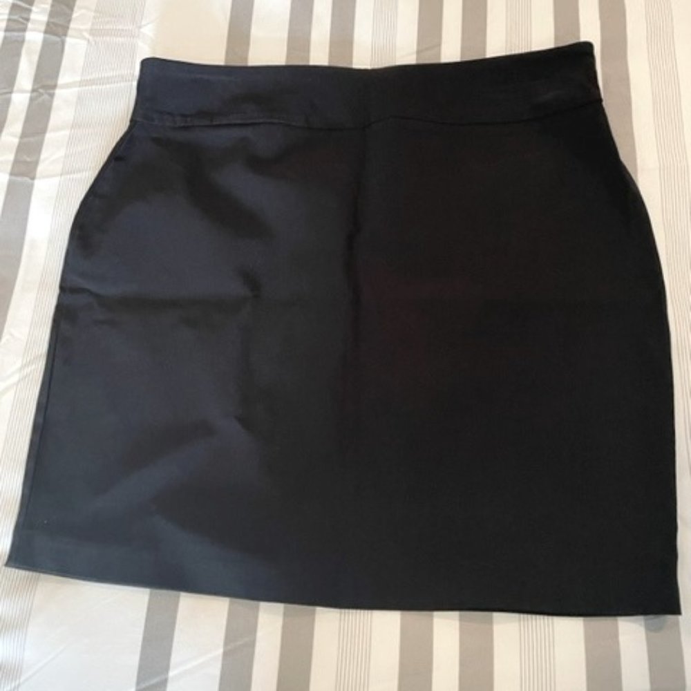 Large Black Stretch Pencil Skirt